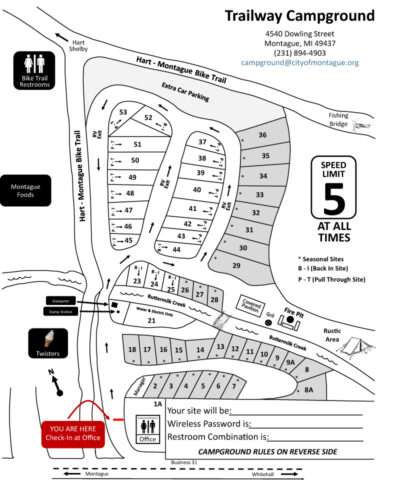 City of Montague, MI :: Campground Map