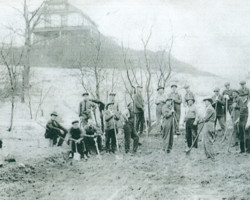 Construction of the City of Montague Town Hill - circa 1900